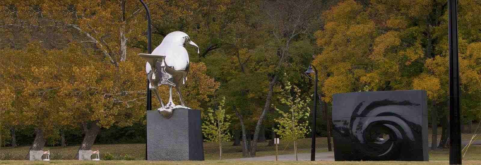 qualidade Escultura exterior do metal fábrica