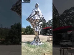 SS316L escultura de aço inoxidável lustrada exterior de uma altura de 5,7 medidores grande