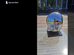 Pequena escultura moderna de aço inoxidável para decoração interna