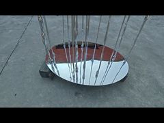 Sapo Abstrato em Aço Inoxidável Polido, Ornamentos de Jardim de Animais