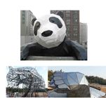 Verniz de aço inoxidável do cozimento esculturas exteriores da arte do jardim da panda das grandes