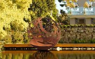 Escultura de aço da esfera de Corten do projeto contemporâneo para a decoração do jardim