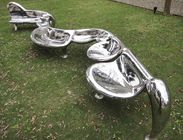 Estilo lustrado da arte do gramado do metal da escultura espelho de aço inoxidável contemporâneo