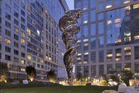 Vênus de aço inoxidável lustrado da escultura uma altura de 28 medidores para a decoração da plaza