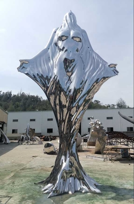 Grande escultura de aço inoxidável lustrada exterior SS316L uma altura de 5,7 medidores