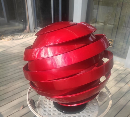 Cozimento vermelho de aço inoxidável pintado moderno da escultura abstrata envernizado