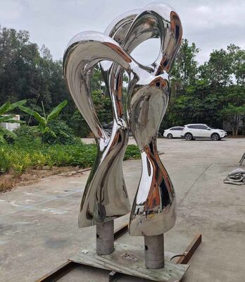 ODM 2,5 M Alturas Abstract Custom Escultura de aço inoxidável Decoração de jardim