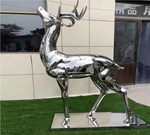 Esculturas animais do metal de aço inoxidável durável do jardim exteriores com cor do espelho