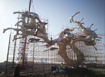 Decoração moderna da plaza do metal da escultura abstrata do grande jardim exterior do ODM
